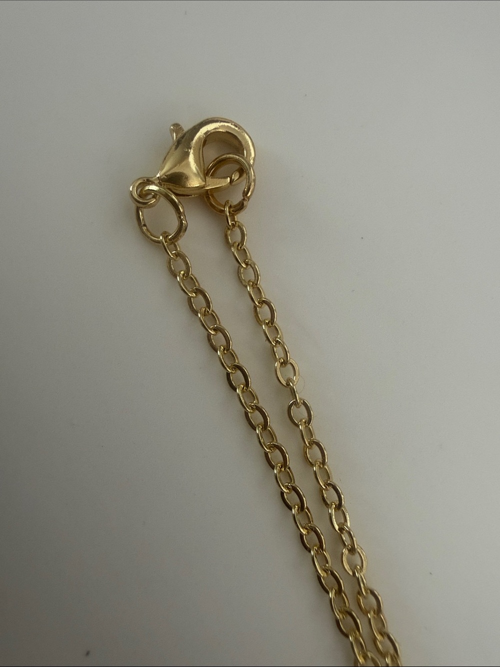 Gold-Plated Necklace with Blue Artificial Crystal Pendant and Pearls - Picture 3 of 4